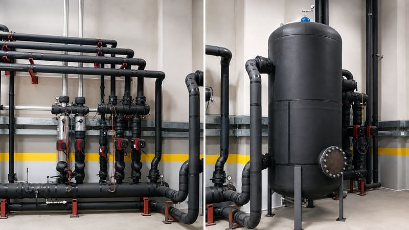 Elastomerik kauçuk izolasyon uygulanmış soğutma tesisatı